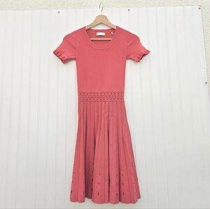 Sandro Etor Eyelet Dress Coral Size 34
